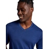 image:imageGaiam Mens Everyday Basic VNeck Top Standard Fit Stretch Midweight MaterialMedieval Blue Heather
