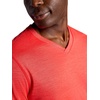 image:imageGaiam Mens Everyday Basic VNeck Top Standard Fit Stretch Midweight MaterialPoppy Red Heather