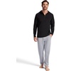 image:imageGaiam Mens Serenity Flow Long Sleeve Cowl Neck Quarterzip Hoodie Standard Fit Stretch Midweight MaterialBlack