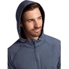 image:imageGaiam Mens Serenity Flow Long Sleeve Cowl Neck Quarterzip Hoodie Standard Fit Stretch Midweight MaterialCool Grey Heather