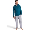 image:imageGaiam Mens Serenity Flow Long Sleeve Cowl Neck Quarterzip Hoodie Standard Fit Stretch Midweight MaterialSubmerged Heather