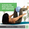 image:imageGaiam Mini Ab Ball 8 Inch Inflatable AntiBurst Exercise Ball for Core Strength Pilates Yoga and Physical Therapy Includes Inflation Straw Plug amp Downloadable Exercise GuideClear Sky