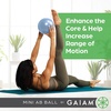 image:imageGaiam Mini Ab Ball 8 Inch Inflatable AntiBurst Exercise Ball for Core Strength Pilates Yoga and Physical Therapy Includes Inflation Straw Plug amp Downloadable Exercise GuideClear Sky