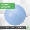 image:imageGaiam Mini Ab Ball 8 Inch Inflatable AntiBurst Exercise Ball for Core Strength Pilates Yoga and Physical Therapy Includes Inflation Straw Plug amp Downloadable Exercise GuideClear Sky