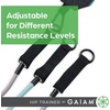 image:imageGaiam Squat Band amp Hip Trainer Set  Fabric Resistance Band with 3 Adjustable Resistance Tubes Home Gym Equipment to Exercise Thigh Leg Hip Glute Booty amp Core  Home Gym amp Travel Workout Bands