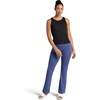 image:imageGaiam Womens Crossover Waistband Flared Bottom Yoga Pant Slim Fit 31 Inseam MoistureWickingBlue Indigo