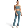 image:imageGaiam Womens Crossover Waistband Flared Bottom Yoga Pant Slim Fit 31 Inseam MoistureWickingGoblin Blue