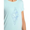 image:imageGaiam Womens Mindful Flower Graphic Crewneck TShirt Relaxed Fit Stretch Lightweight Material Curved HemBlue Haze  Diamond