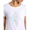 image:imageGaiam Womens Mindful Flower Graphic Crewneck TShirt Relaxed Fit Stretch Lightweight Material Curved HemBright White  Diamond