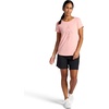 image:imageGaiam Womens Mindful Flower Graphic Crewneck TShirt Relaxed Fit Stretch Lightweight Material Curved HemCandlelight Peach  Diamond
