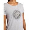 image:imageGaiam Womens Mindful Flower Graphic Crewneck TShirt Relaxed Fit Stretch Lightweight Material Curved HemLight Grey Heather  Moon