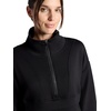 image:imageGaiam Womens Popover Quarterzip Relaxed Cropped Fit Stretch Midweight MaterialBlack Tap Shoe