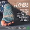 image:imageGaiam Yoga Socks  Toeless Grippy Non Slip Sticky Grip Accessories for Women amp MenYellowBlue 2pack