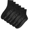 image:imageGaiam Grippy Crew Socks with Silicone Grip NonSlip Socks for Pilates Yoga Barre amp Dance  Cotton Blend  2Pack or 3Pack3 Pack  Solid Black