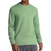 image:imageGaiam Mens Cozy amp Cool Long Sleeve Crewneck Top Standard Fit Stretch Midweight Micro Waffle Jacquard MaterialLoden Frost