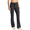 image:imageGaiam Womens Marled HighRise Flare Pant Slim Fit 315 Inseam Stretch Midweight Heathered MaterialBlack Heather Tap Shoe