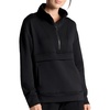 image:imageGaiam Womens Popover Quarterzip Relaxed Cropped Fit Stretch Midweight MaterialBlack Tap Shoe