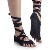 image:imageGaiam Yoga Socks  Premium Studio Non Slip Sticky Grip Accessories for Women amp MenBlackGrey Laceup