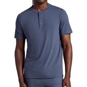 image:imageGaiam Mens Bliss Balance Short Sleeve Henley TopCool Grey
