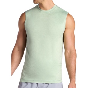image:imageGaiam Mens Everyday Basic Muscle Tank Top Standard Fit Stretch Midweight MaterialDusty Green Heather