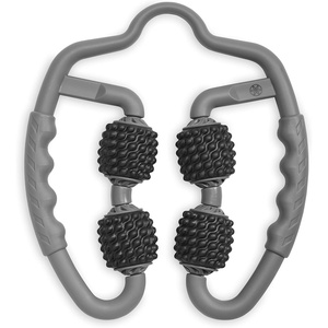 image:imageGaiam Restore Leg Massager  Dual Sided Hand Held Muscle Massage Roller with 4 Textured Massage Balls amp Firm Grip Handles  Deep Tissue Pain Relief for Sore Muscles to Aid Recovery Time