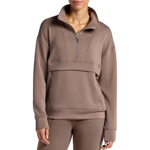 image:imageGaiam Womens Popover Quarterzip Relaxed Cropped Fit Stretch Midweight MaterialFalcon