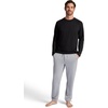 image:imageGaiam Mens Flow State Long Sleeve Crewneck Top Standard Fit Stretch Midweight MaterialBlack