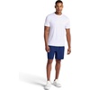 image:imageGaiam Mens Hatha 7 Short Standard Fit Stretch Lightweight Material MoistureWickingMedieval Blue