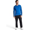 image:imageGaiam Mens Power Long Sleeve Crewneck Raglan Top Standard Fit Stretch Midweight MaterialClassic Blue HeatherNavy Heather