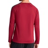 image:imageGaiam Mens Power Long Sleeve Crewneck Raglan Top Standard Fit Stretch Midweight MaterialGarnet HeatherEbony Heather