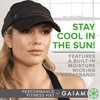 image:imageGaiam Womens Performance Fitness Black Hat  StayCool Mesh Outdoor Running Hat with MoistureWicking Sweat Band PreShaped Bill  Trendy Ponytail Ball Cap for Baseball Yoga amp Outside Exercise