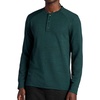 image:imageGaiam Mens Cozy amp Cool Henley Shirt Standard Fit Stretch Midweight Micro Waffle Jacquard MaterialPine Grove Heather