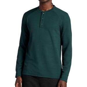 image:imageGaiam Mens Cozy amp Cool Henley Shirt Standard Fit Stretch Midweight Micro Waffle Jacquard MaterialPine Grove Heather