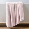 image:imageGaiam Super Soft amp Plush Velvetloft Warp Knit Throw Warm amp Cozy 50 x 60 Size Throw Blanket with Carved Texture Mauve MornBlush