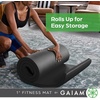 image:imageGaiam Thick Yoga Mat Exercise amp Fitness Mat with EasyCinch Carrying StrapTeal