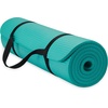 image:imageGaiam Thick Yoga Mat Exercise amp Fitness Mat with EasyCinch Carrying StrapTeal