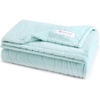image:imageGaiam Super Soft amp Plush Velvetloft Warp Knit Throw Warm amp Cozy 50 x 60 Size Throw Blanket with Carved Texture Mauve MornPale Auqa