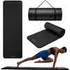 image:imageGaiam Thick Yoga Mat Exercise amp Fitness Mat with EasyCinch Carrying StrapBlack