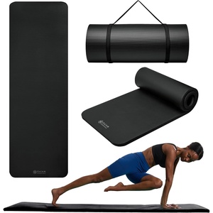 image:imageGaiam Thick Yoga Mat Exercise amp Fitness Mat with EasyCinch Carrying StrapBlack