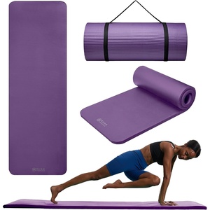 image:imageGaiam Thick Yoga Mat Exercise amp Fitness Mat with EasyCinch Carrying StrapPurple