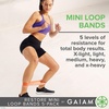 image:imageGaiam Restore Mini Resistance Loop Bands  5 Pack Booty Bands with 5 Resistance Levels  Loop Resistance Bands for Exercise and Rehab  Includes Guide and Carry Bag