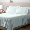 image:imageGaiam King Sheet Set Whispering Blue  6PC Solid Microfiber Cooling Sheets Wrinkle Resistant Quick Dry Lightweight Soft Brushed FinishWhispering Blue