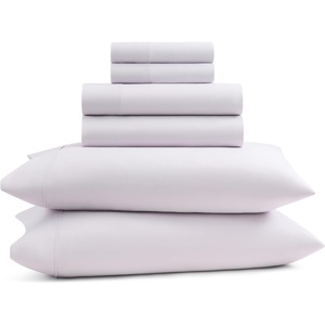 image:imageGaiam King Sheet Set Whispering Blue  6PC Solid Microfiber Cooling Sheets Wrinkle Resistant Quick Dry Lightweight Soft Brushed FinishOrchid Tint
