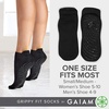 image:imageGaiam Yoga Socks Non Slip Fitness Sock Grips for Women amp Men Ideal for Home Use amp All Types of Yoga Barre DanceBlackBlack 2pack