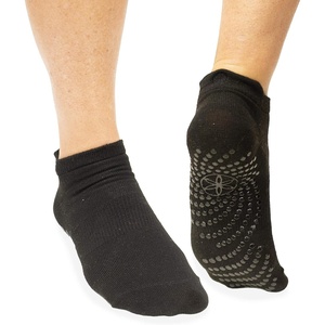 image:imageGaiam Yoga Socks Non Slip Fitness Sock Grips for Women amp Men Ideal for Home Use amp All Types of Yoga Barre DanceBlackBlack 2pack